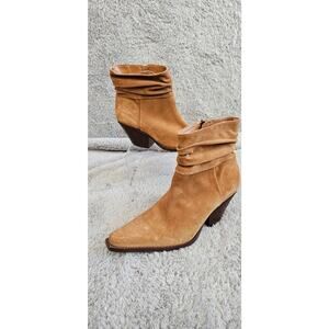 Vince Camuto‎ Womens Nerlinji Slouched Leather Western Boots Size 9M